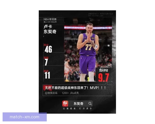 布朗力挺东契奇称其得分天赋与投篮手感堪称与生俱来的超级巨星